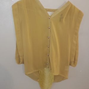 Golden sheer blouse